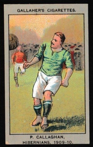 Gallaher - 'Association Football Club Colours' (1910) - P. Callaghan (Hibs)