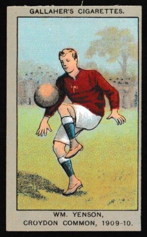 Gallaher - 'Association Football Club Colours' (1910) - Wm. Yenson (Croydon Common) Gallaher - 'Association Football Club Colours' (1910) - Wm. Yenson (Croydon Common)