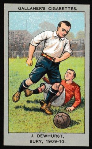 Gallaher - 'Association Football Club Colours' (1910) - J. Dewhurst (Bury) Gallaher - 'Association Football Club Colours' (1910) - J. Dewhurst (Bury)