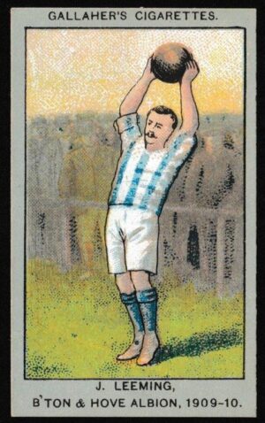 Gallaher - 'Association Football Club Colours' (1910) - J. Leeming (Brighton) Gallaher - 'Association Football Club Colours' (1910) - J. Leeming (Brighton)