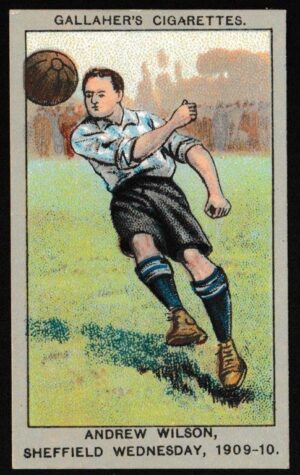 Gallaher - 'Association Football Club Colours' (1910) - Andrew Wilson (Sheffield Weds) Gallaher - 'Association Football Club Colours' (1910) - Andrew Wilson (Sheffield Weds)