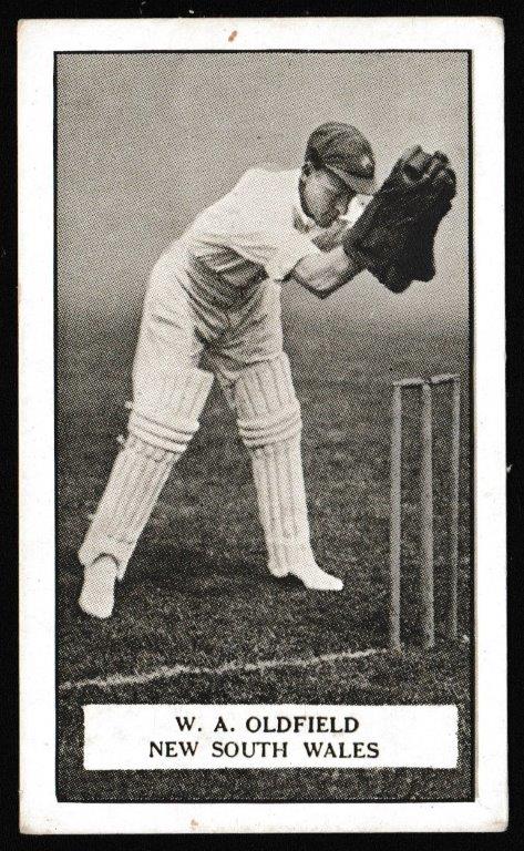 Gallaher - 'Famous Cricketers' (1926) - W.A. Oldfield (New South Wales) Gallaher - 'Famous Cricketers' (1926) - W.A. Oldfield (New South Wales)