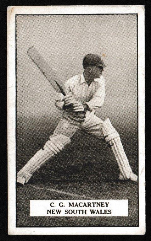Gallaher - 'Famous Cricketers' (1926) - C.G. MacArtney (New South Wales) Gallaher - 'Famous Cricketers' (1926) - C.G. MacArtney (New South Wales)