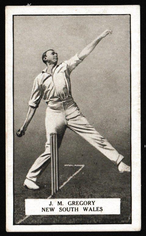 Gallaher - 'Famous Cricketers' (1926) - J.M. Gregory (New South Wales) Gallaher - 'Famous Cricketers' (1926) - J.M. Gregory (New South Wales)