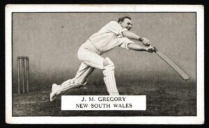Gallaher - 'Famous Cricketers' (1926) - J.M. Gregory (New South Wales)