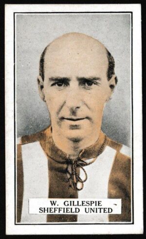 Gallaher - 'Famous Footballers (Green)' (1925) - W. Gillespie (Sheffield United)