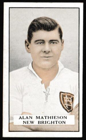Gallaher - 'Famous Footballers (Green)' (1925) - Alan Mathieson (New Brighton) Gallaher - 'Famous Footballers (Green)' (1925) - Alan Mathieson (New Brighton)