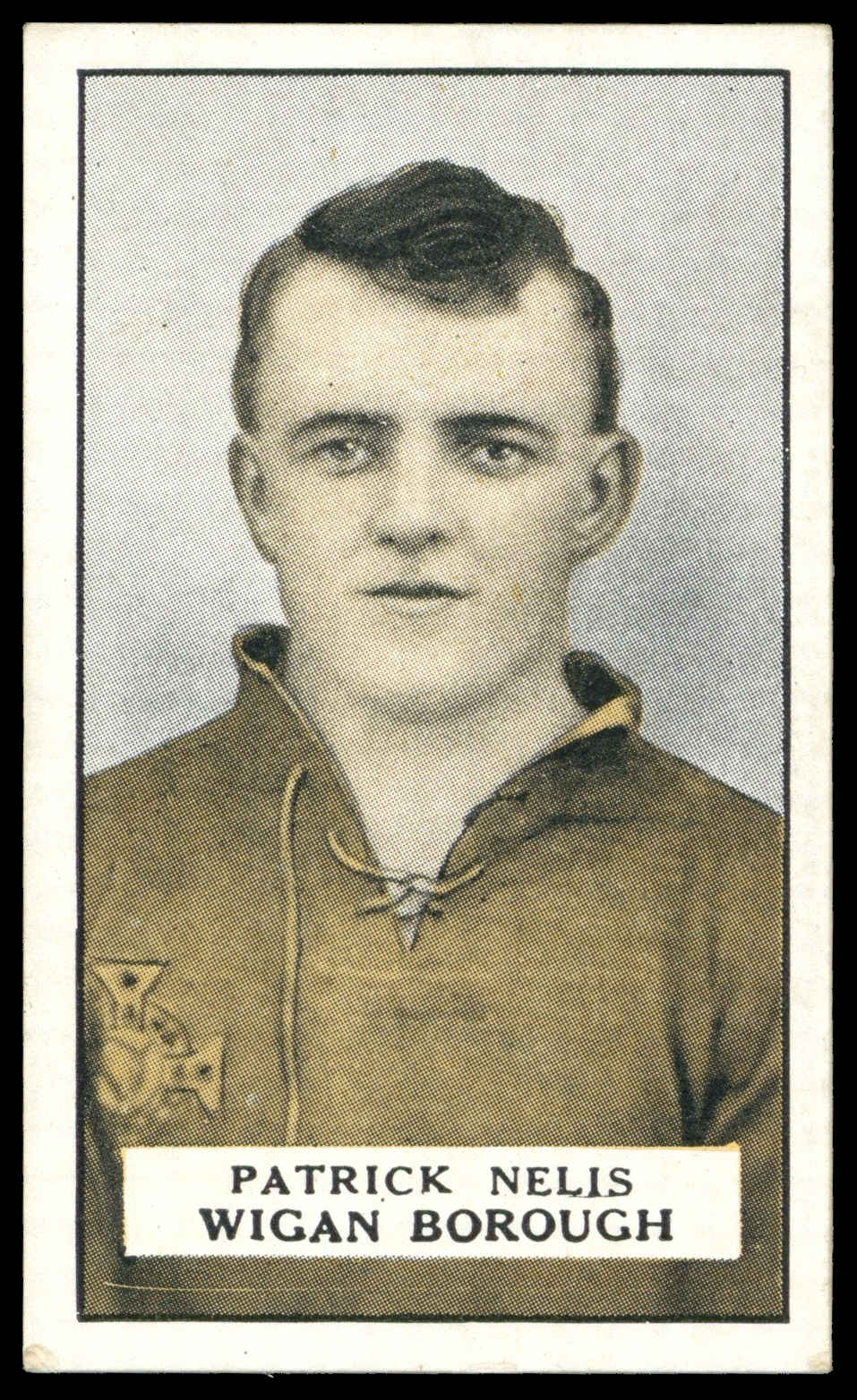 Gallaher - 'Famous Footballers (Green)' (1925) - #17 - Patrick Nelis (Wigan Borough) Gallaher - 'Famous Footballers (Green)' (1925) - #17 - Patrick Nelis (Wigan Borough)