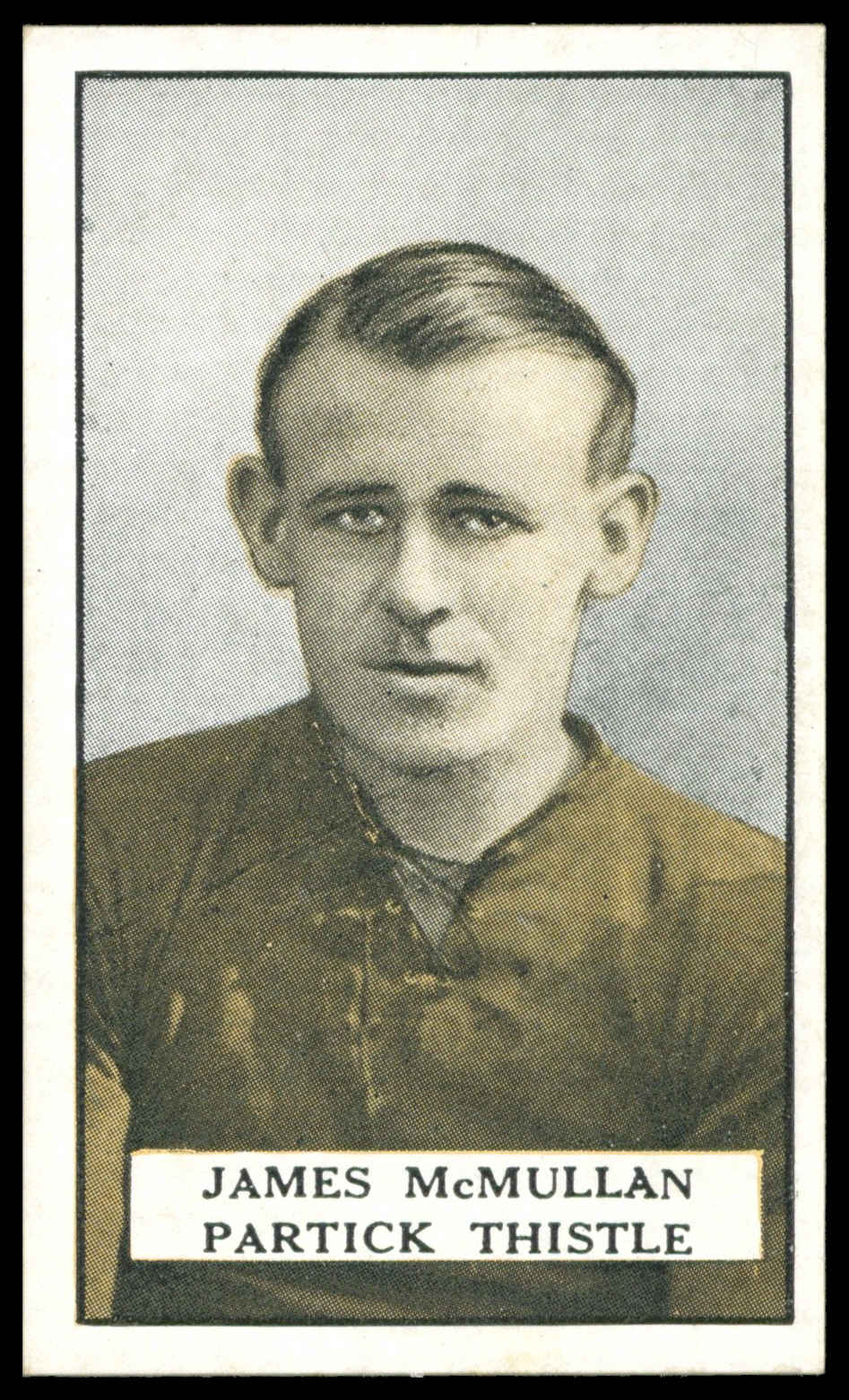 Gallaher - 'Famous Footballers (Green)' (1925) - #84 - James McMullan (Partick Thistle) Gallaher - 'Famous Footballers (Green)' (1925) - #84 - James McMullan (Partick Thistle)