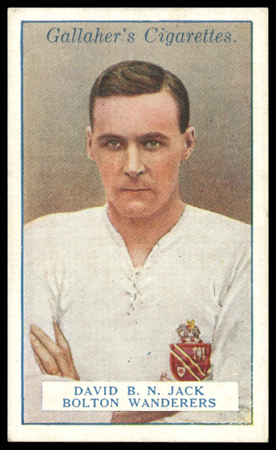 Gallaher - 'Footballers (Red)' (1928) - D.B.N. Jack (Bolton Wanderers) Gallaher - 'Footballers (Red)' (1928) - D.B.N. Jack (Bolton Wanderers)