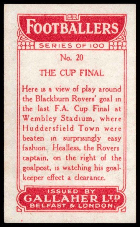 Gallaher - 'Footballers (Red)' (1928) - The Cup Final Gallaher - 'Footballers (Red)' (1928) - The Cup Final