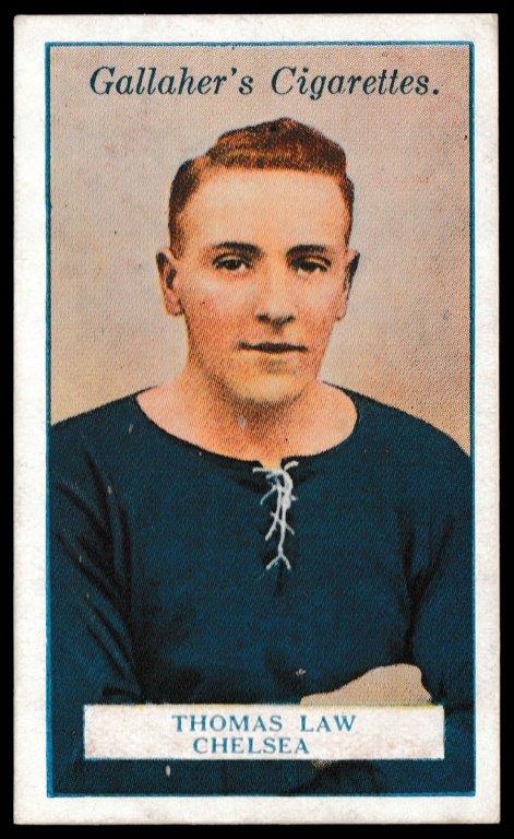 Gallaher - 'Footballers (Red)' (1928) - T. Law (Chelsea) Gallaher - 'Footballers (Red)' (1928) - T. Law (Chelsea)