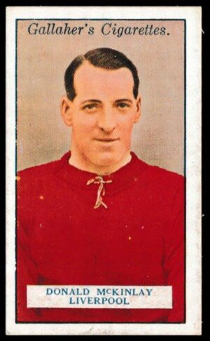 Gallaher - 'Footballers (Red)' (1928) - D. McKinlay (Liverpool) Gallaher - 'Footballers (Red)' (1928) - D. McKinlay (Liverpool)