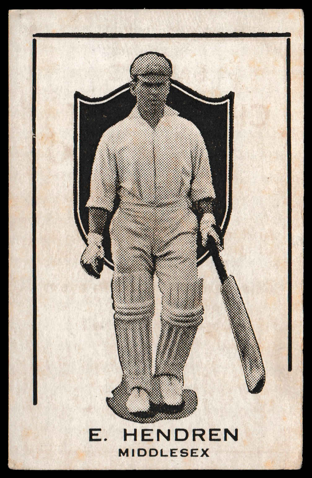 G.G. Goode - 'Prominent Cricketers' (1924) - E. Hendren (Middlesex) G.G. Goode - 'Prominent Cricketers' (1924) - E. Hendren (Middlesex)