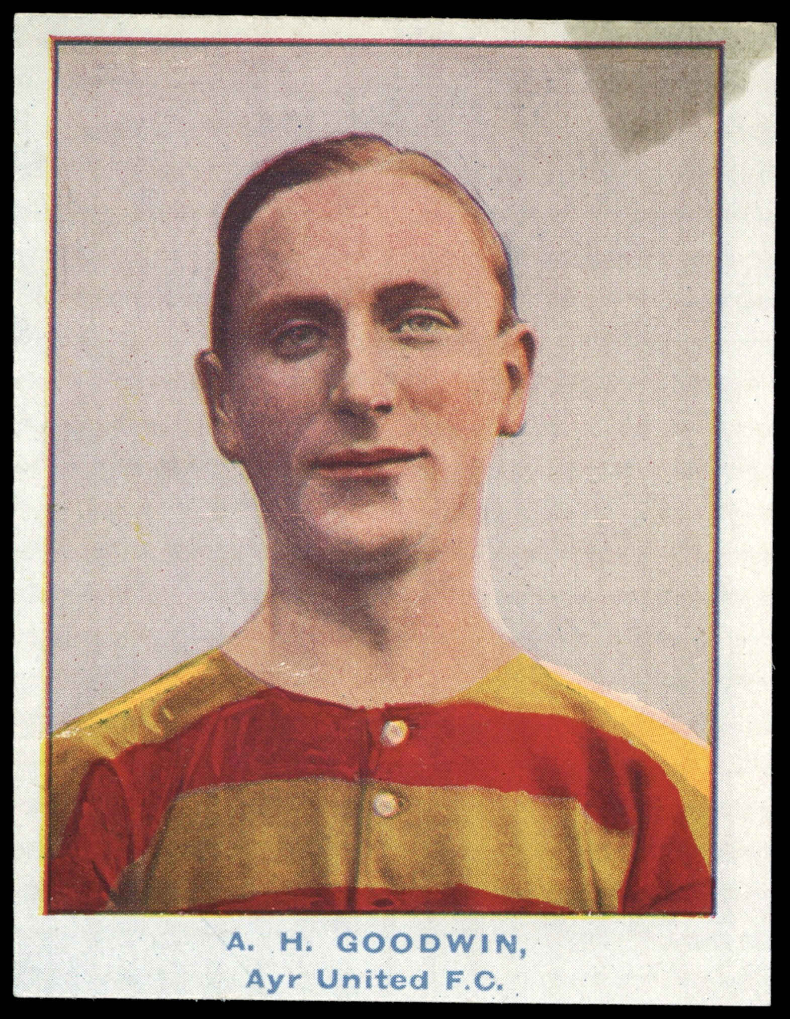Glasgow Weekly Mail - 'Series of Famous Footballers' (1913) - A.H. Goodwin (Ayr United) Glasgow Weekly Mail - 'Series of Famous Footballers' (1913) - A.H. Goodwin (Ayr United)