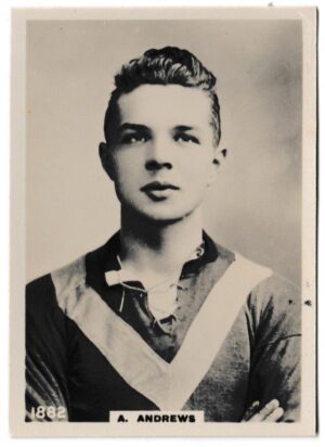 Phillips (Godfrey) - 'Pinnace Footballers (Large)' (1922) - Card #1882 - A. Andrews (Durham)