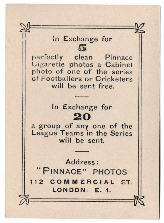 Phillips (Godfrey) - 'Pinnace Footballers (Large)' (1922) - Card #2190 - J.H. May (Huddersfield) Phillips (Godfrey) - 'Pinnace Footballers (Large)' (1922) - Card #2190 - J.H. May (Huddersfield)