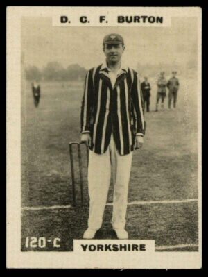 Phillips (Godfrey) - D.C.F. Burton (Yorkshire) -'Cricketers Pinnace "K" Size' (1924)