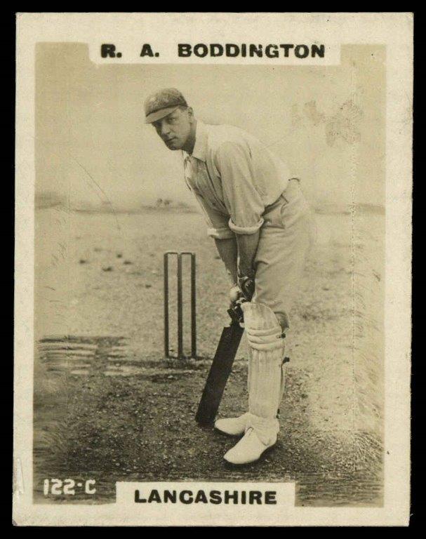 Phillips (Godfrey) - R.A. Boddington (Lancs) -'Cricketers Pinnace "K" Size' (1924) Phillips (Godfrey) - R.A. Boddington (Lancs) -'Cricketers Pinnace "K" Size' (1924)