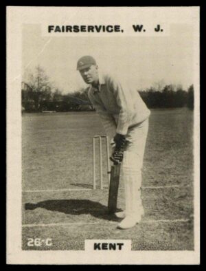 Phillips (Godfrey) - W.J. Fairservice (Kent) -'Cricketers Pinnace "K" Size' (1924) Phillips (Godfrey) - W.J. Fairservice (Kent) -'Cricketers Pinnace "K" Size' (1924)