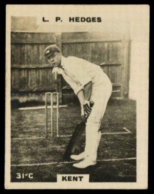 Phillips (Godfrey) - L.P. Hedges (Kent) -'Cricketers Pinnace "K" Size' (1924) Phillips (Godfrey) - L.P. Hedges (Kent) -'Cricketers Pinnace "K" Size' (1924)