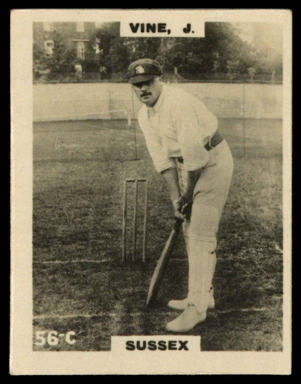 Phillips (Godfrey) - J. Vine (Sussex) -'Cricketers Pinnace "K" Size' (1924) Phillips (Godfrey) - J. Vine (Sussex) -'Cricketers Pinnace "K" Size' (1924)