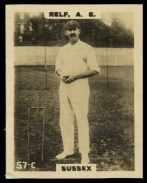 Phillips (Godfrey) - A.E. Relf (Sussex) -'Cricketers Pinnace "K" Size' (1924) Phillips (Godfrey) - A.E. Relf (Sussex) -'Cricketers Pinnace "K" Size' (1924)