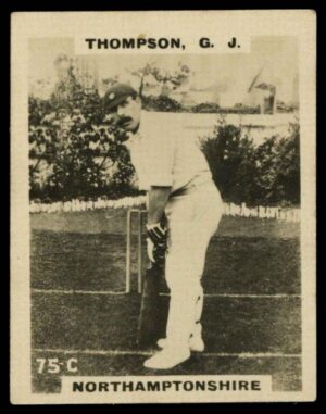 Phillips (Godfrey) - G.J. Thompson (Northants) -'Cricketers Pinnace "K" Size' (1924)