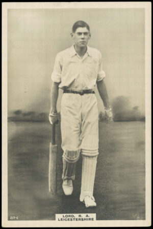 Phillips (Godfrey) - Lord R.A. (Leicestershire) -  'Cricketers Cabinet Card'  - (1924)