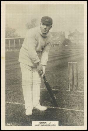 Phillips (Godfrey) - Gunn J. (Nottinghamshire) -  'Cricketers Cabinet Card'  - (1924)