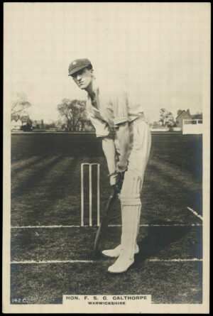 Phillips (Godfrey) - Hon. F.S.G. Calthorpe (Warwickshire) - 'Cricketers Cabinet Card' - (1924) Phillips (Godfrey) - Hon. F.S.G. Calthorpe (Warwickshire) - 'Cricketers Cabinet Card' - (1924)