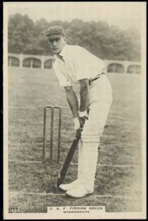 Phillips (Godfrey) - C.A.F. Fiddian Green (Warwickshire) - 'Cricketers Cabinet Card' - (1924) Phillips (Godfrey) - C.A.F. Fiddian Green (Warwickshire) - 'Cricketers Cabinet Card' - (1924)