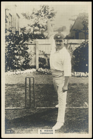 Phillips (Godfrey) - S. Haigh (Yorkshire) -  'Cricketers Cabinet Card'  - (1924)