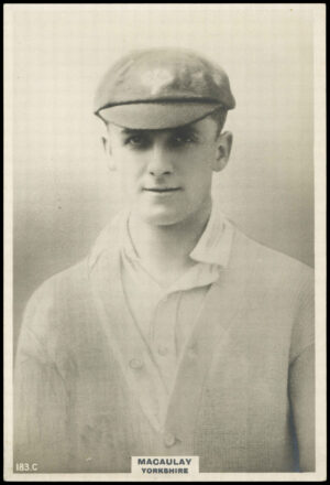 Phillips (Godfrey) - Macauley (Yorkshire) -  'Cricketers Cabinet Card'  - (1924)
