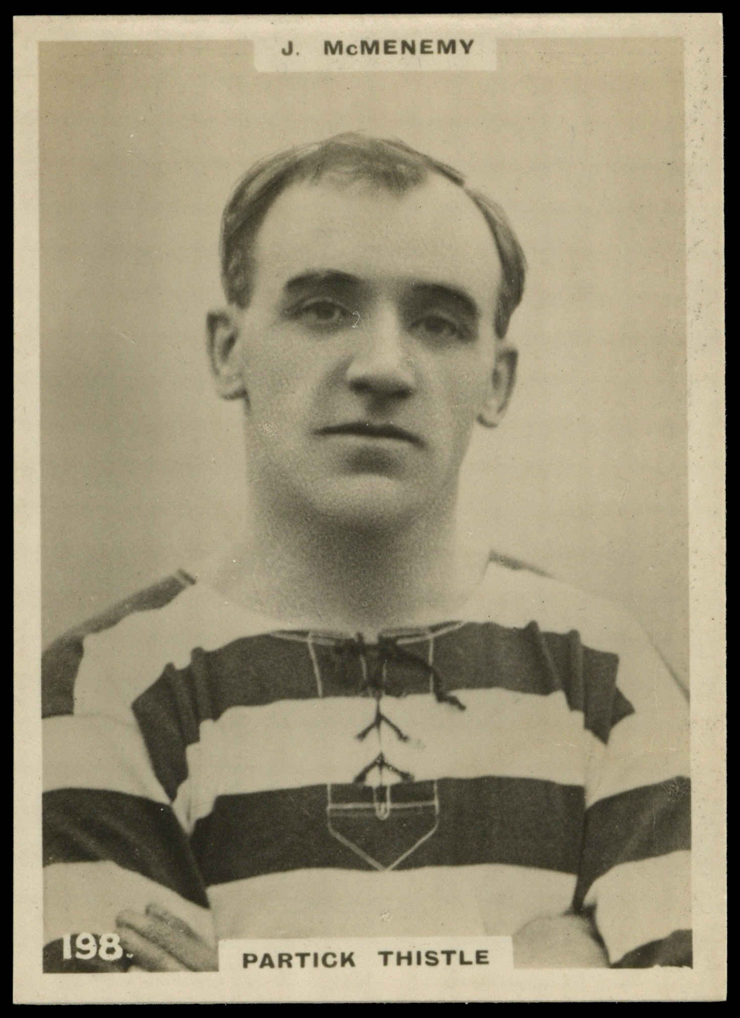 Phillips (Godfrey) - 'Footballers (Large Oval)' (1922) - J. McMenemy (Partick Thistle) Phillips (Godfrey) - 'Footballers (Large Oval)' (1922) - J. McMenemy (Partick Thistle)