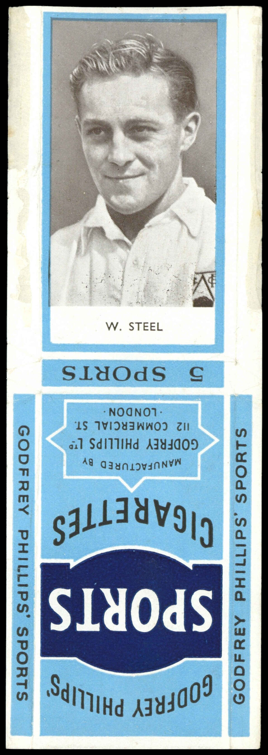 Phillips (Godfrey) - 'Sports Packages - Footballers S2' #43 - W. Steel (Derby County) (1950) Phillips (Godfrey) - 'Sports Packages - Footballers S2' #43 - W. Steel (Derby County) (1950)