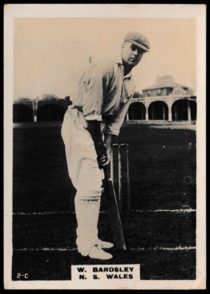 Phillips (Godfrey) - 'Cricketers (Brown Large)' - Card #2-C - W. Bardsley (N.S.W.)
