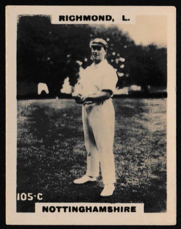 Phillips (Godfrey) - L. Richmond (Notts) -'Cricketers Pinnace "K" Size' (1924) Phillips (Godfrey) - L. Richmond (Notts) -'Cricketers Pinnace "K" Size' (1924)