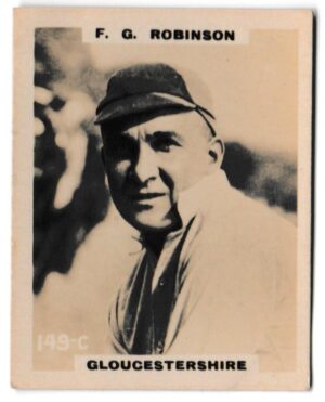 Phillips (Godfrey) - 'Cricketers (Pinnace Photos A)' (1924) - Card #149-C - F.G. Robinson (Gloucesershire)