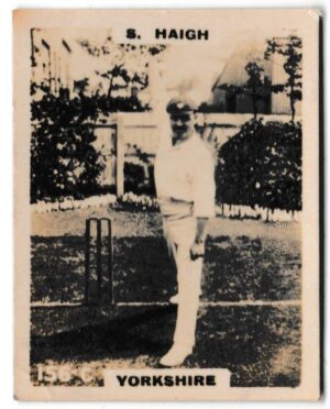 Phillips (Godfrey) - S. Haigh (Yorkshire) -'Cricketers Pinnace "K" Size' (1924) Phillips (Godfrey) - S. Haigh (Yorkshire) -'Cricketers Pinnace "K" Size' (1924)
