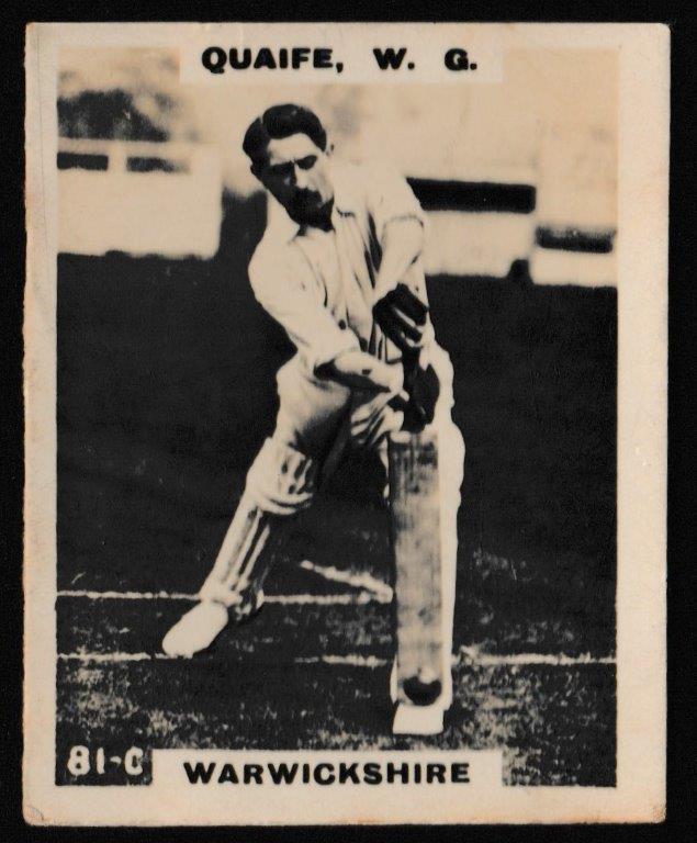 Phillips (Godfrey) - W.G. Quaife (Warwickshire) -'Cricketers Pinnace "K" Size' (1924) Phillips (Godfrey) - W.G. Quaife (Warwickshire) -'Cricketers Pinnace "K" Size' (1924)
