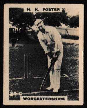 Phillips (Godfrey) - H.K. Foster (Worcestershire) -'Cricketers Pinnace "K" Size' (1924)