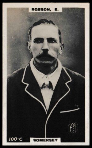 Phillips (Godfrey) - 'Cricketers (Brown) Card #100-C - E. Robson (Somerset)