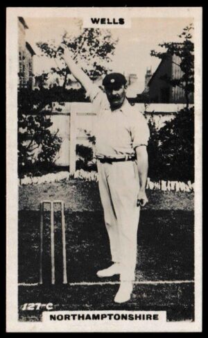 Phillips (Godfrey) - 'Cricketers (Brown) Card #127-C - W. Wells (Northants)