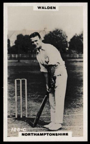 Phillips (Godfrey) - 'Cricketers (Brown) Card #128-C - F. Walden (Northants)