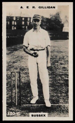 Phillips (Godfrey) - 'Cricketers (Brown) Card #130-C - A.E.R. Gilligan (Sussex)