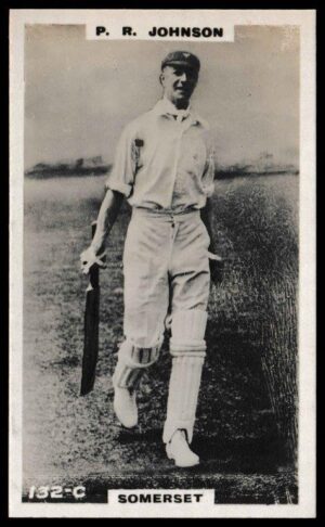 Phillips (Godfrey) - 'Cricketers (Brown) Card #132-C - P.R. Johnson (Somerset)
