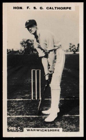Phillips (Godfrey) - 'Cricketers (Brown) Card #142-C - F.S.G. Calthorpe (Warks) Phillips (Godfrey) - 'Cricketers (Brown) Card #142-C - F.S.G. Calthorpe (Warks)