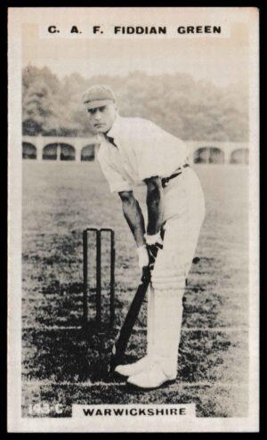 Phillips (Godfrey) - 'Cricketers (Brown) Card #143-C - C.A.F. Fiddian Green (Warks) Phillips (Godfrey) - 'Cricketers (Brown) Card #143-C - C.A.F. Fiddian Green (Warks)