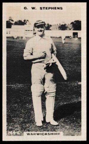 Phillips (Godfrey) - 'Cricketers (Brown) Card #144-C - G.W. Stephens (Warwickshire) Phillips (Godfrey) - 'Cricketers (Brown) Card #144-C - G.W. Stephens (Warwickshire)